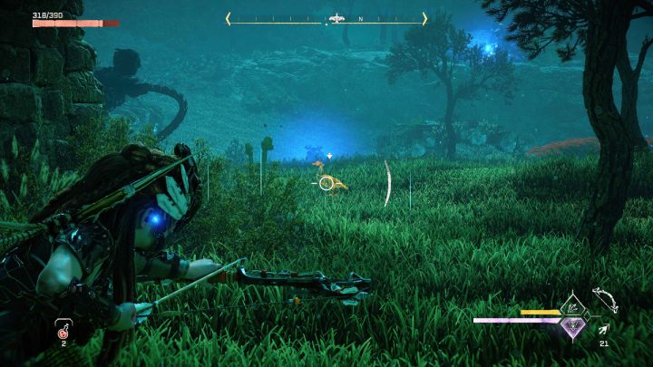 Przepłyńcie na drugi brzeg jeziora i zbierzcie mięso z 6 ptaków - Horizon Forbidden West: Smak zwycięstwa (The Taste of Victory) - solucja, opis przejścia - Horizon Forbidden West - poradnik do gry