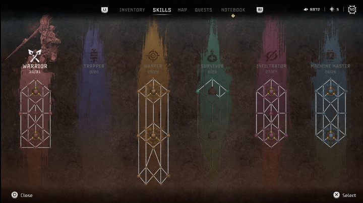 Aby rozpocząć walki na tych arenach musicie najpierw odblokować kilka kombinacji w drzewku umiejętności wojownika - Horizon Forbidden West: Areny ćwiczebne - lokalizacja, opis przejścia - Horizon Forbidden West - poradnik do gry