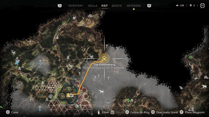 Udajcie się do wyznaczone miejsca, na północny wschód od Pieśni Ziemi - Horizon Forbidden West: Taras (The Promontory) - solucja, opis przejścia - Horizon Forbidden West - poradnik do gry