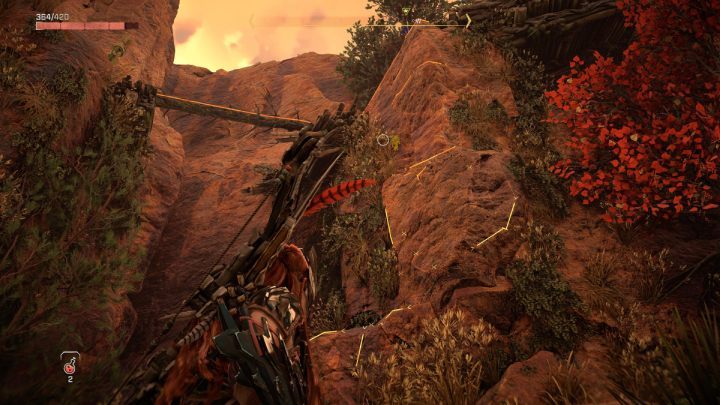 Gdy wyjdziecie z tunelu, przejdźcie przez drewniany most i podążajcie ścieżką do góry - Horizon Forbidden West: Taras (The Promontory) - solucja, opis przejścia - Horizon Forbidden West - poradnik do gry