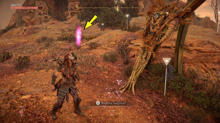 Uruchomcie fokus i zbadajcie żółte kwiaty niedaleko małej jaskini - Horizon Forbidden West: Taras (The Promontory) - solucja, opis przejścia - Horizon Forbidden West - poradnik do gry