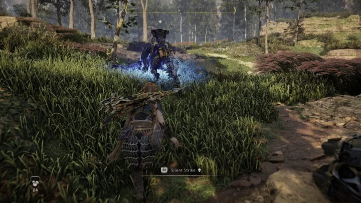 Na miejscu znajdziecie maszyny tupu Alfa Norniki (Apex Burrowers) i Alfa Złomiarze (Apex Scrappes) - Horizon Forbidden West: Starodrzew (The Oldgrowth) - solucja, opis przejścia - Horizon Forbidden West - poradnik do gry