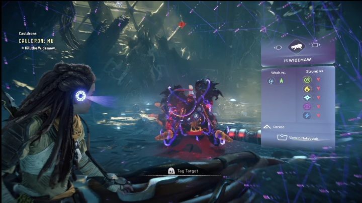 (Widemaw) pojawi się w pomieszczeniu pierw samotnie - Horizon Forbidden West: Kocioł Mu (Cynobrzany) - lokalizacja, opis przejścia - Horizon Forbidden West - poradnik do gry