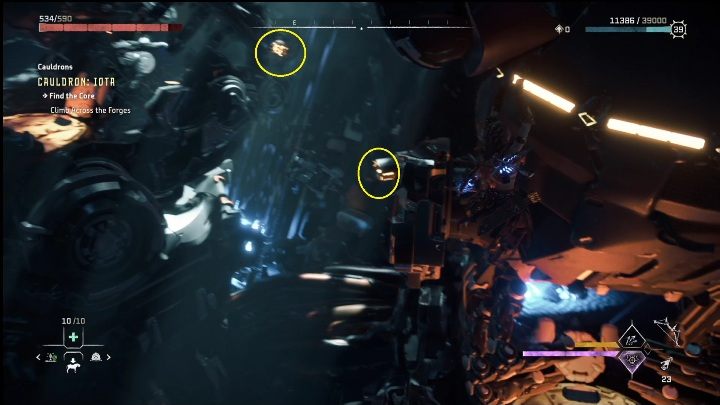 Idąc dalej natkniecie się na mechaniczne elementy, które stale się poruszają - Horizon Forbidden West: Kocioł IOTA (Solanka) - lokalizacja, opis przejścia - Horizon Forbidden West - poradnik do gry