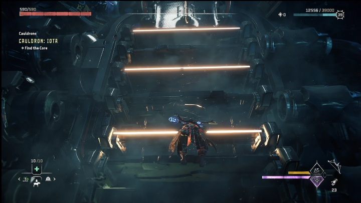 Idźcie dalej i wskoczcie na kolejne świecące elementy, które umożliwią Wam wspinaczkę - Horizon Forbidden West: Kocioł IOTA (Solanka) - lokalizacja, opis przejścia - Horizon Forbidden West - poradnik do gry