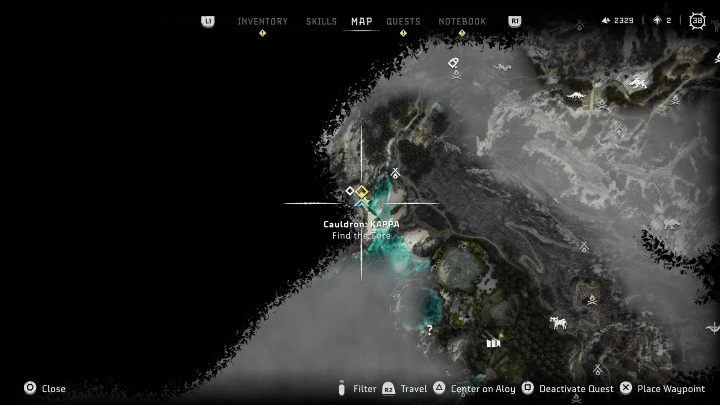 Ten kocioł znajdziecie w wodzie, zaraz za górami, w północnej części regionu Ostoja strażników - Horizon Forbidden West: Kocioł KAPPA (Ostoja strażników)- lokalizacja, opis przejścia - Horizon Forbidden West - poradnik do gry