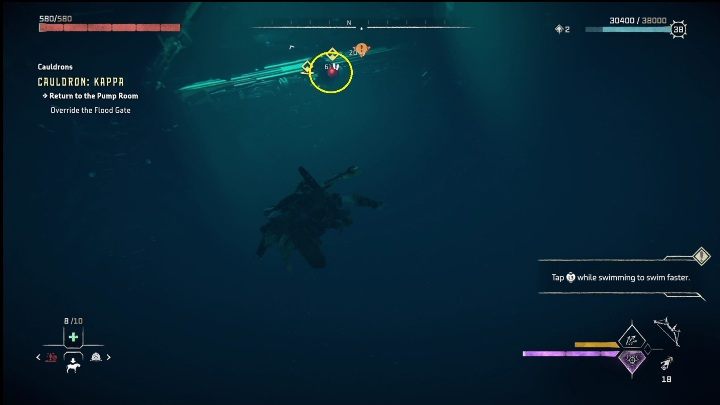 Dotrzecie do miejsca, w którym pływa boss tego kotła - Horizon Forbidden West: Kocioł KAPPA (Ostoja strażników)- lokalizacja, opis przejścia - Horizon Forbidden West - poradnik do gry