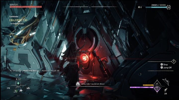 Po wejściu wyżej w końcu znajdziecie mechanizm, który możecie przejąć - Horizon Forbidden West: Kocioł CHI (Ostoja strażników)- lokalizacja, opis przejścia - Horizon Forbidden West - poradnik do gry