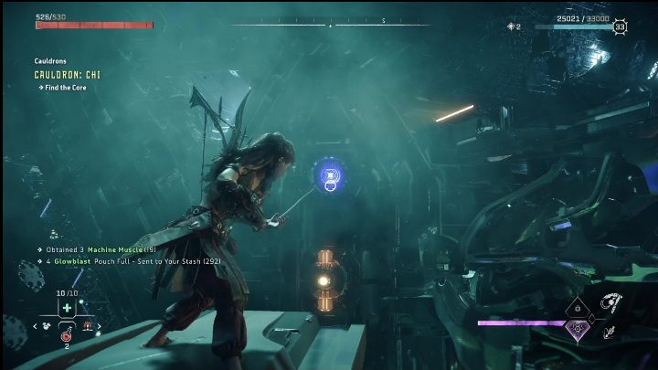 Wespnijcie się na samą górę, aby zająć się ostatnim kanistrem - Horizon Forbidden West: Kocioł CHI (Ostoja strażników)- lokalizacja, opis przejścia - Horizon Forbidden West - poradnik do gry