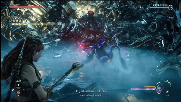 Po poprawieniu kontenerów rozejrzyjcie się po arenie - Horizon Forbidden West: Kocioł CHI (Ostoja strażników)- lokalizacja, opis przejścia - Horizon Forbidden West - poradnik do gry