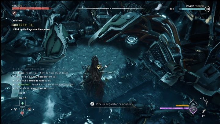 Pozbądźcie się przeciwnika i podnieście baterię - Horizon Forbidden West: Kocioł CHI (Ostoja strażników)- lokalizacja, opis przejścia - Horizon Forbidden West - poradnik do gry