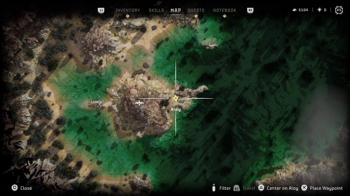 Tę znajdźkę zobaczycie na niewielkiej wyspie, położonej w południowej części regionu Cynobrzany - Horizon Forbidden West: Totemy wojenne - lista wszystkich - Horizon Forbidden West - poradnik do gry