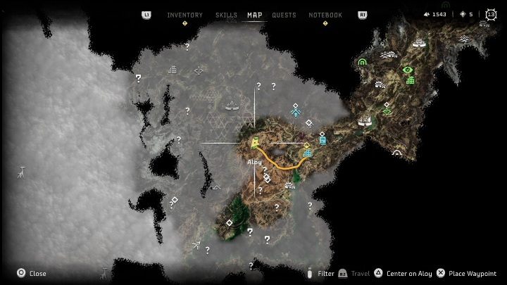 Na szczycie zakończycie aktywności - Horizon Forbidden West: Żyraf (Cynobrzany) - lokalizacja - Horizon Forbidden West - poradnik do gry