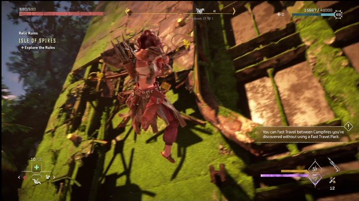 Eksplorację tych ruin powinniście zacząć od wchodzenia po ścianie budynku - Horizon Forbidden West: Złote tukany - jak zdobyć? - Horizon Forbidden West - poradnik do gry