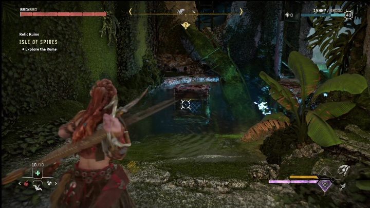 Waszym głównym celem jest jednak skrzynia, którą musicie przeciągnąć w wyznaczone miejsce - Horizon Forbidden West: Złote tukany - jak zdobyć? - Horizon Forbidden West - poradnik do gry