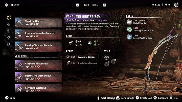 Okruchy metalu to główna waluta, ale musicie też wiedzieć, że niektóre większe zakupy u handlarzy mogą wymagać posiadania dodatkowych rzeczy oprócz wymaganej ilości okruchów - Horizon Forbidden West: Jak zarabiać i wydawać pieniądze (okruchy metalu)? - Horizon Forbidden West - poradnik do gry