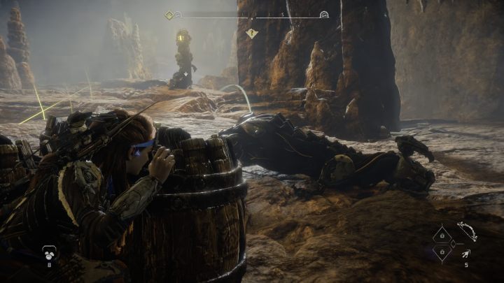 W kolejnym pomieszczeniu będą się znajdować 3 maszyny, zabijcie ich jest opcjonalnym celem misji - Horizon Forbidden West: Kłopoty po szyję (Deep Trouble) - solucja, opis - Horizon Forbidden West - poradnik do gry