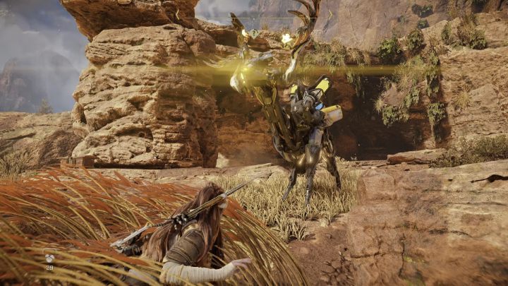 Udajcie się do drugiej lokalizacji, o której wspomniała kobieta i wyeliminujcie kłoroga - Horizon Forbidden West: Huk i dym (The Bigger Boom) - solucja, opis przejścia - Horizon Forbidden West - poradnik do gry