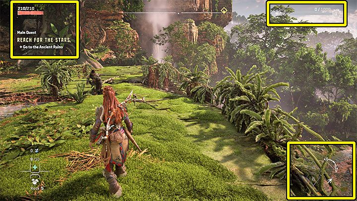 Zaletą dynamicznego interfejsu jest to, że do wyświetlenia informacji może dochodzić na dwa sposoby - Horizon Forbidden West: HUD (interfejs użytkownika) - czy można wyłączyć? - Horizon Forbidden West - poradnik do gry