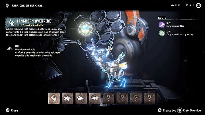 Na terenie bazy znajduje się terminal fabrykacji (Fabrication Terminal), który pozwala na odblokowywanie nowych maszyń do zdominowania (Override) - Horizon Forbidden West: Baza (The Base) - odblokowanie i główne pomieszczenia - Horizon Forbidden West - poradnik do gry