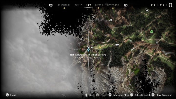 Nagrody: brak - Horizon Forbidden West: Obozy i posterunki buntowników (Cynobrzany) - lokalizacje - Horizon Forbidden West - poradnik do gry