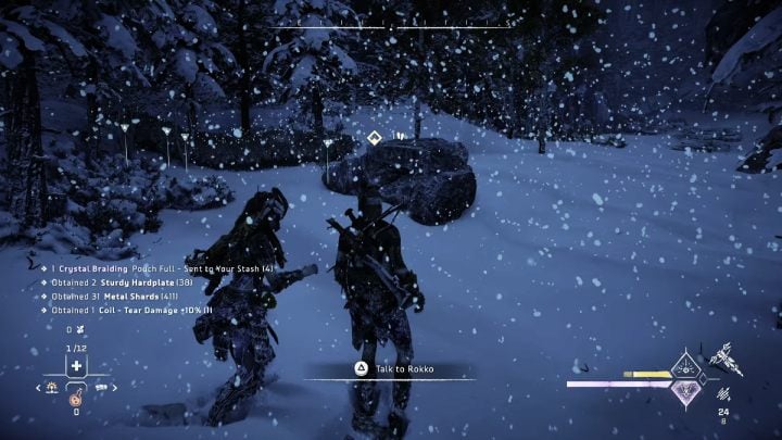 Po wyeliminowaniu zagrożenie, porozmawiajcie z Rokko - Horizon Forbidden West: Marsz Żołnierza (A Soldiers March) - solucja, opis przejścia - Horizon Forbidden West - poradnik do gry