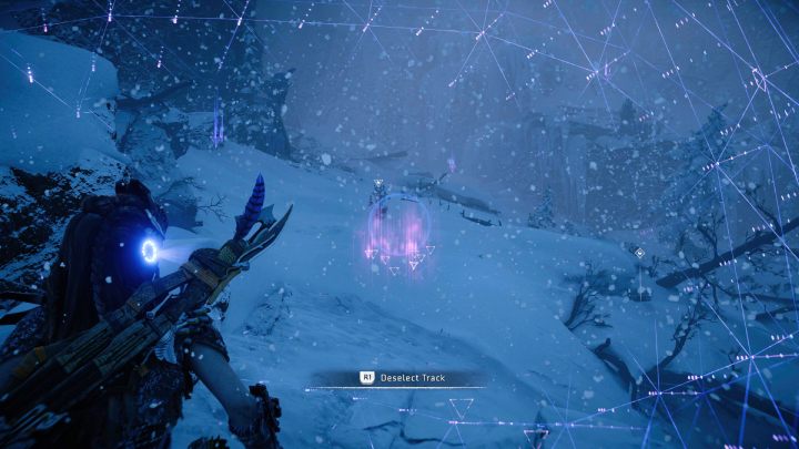 Uruchomcie fokus i zaznaczcie odnalezione ślady - Horizon Forbidden West: Marsz Żołnierza (A Soldiers March) - solucja, opis przejścia - Horizon Forbidden West - poradnik do gry