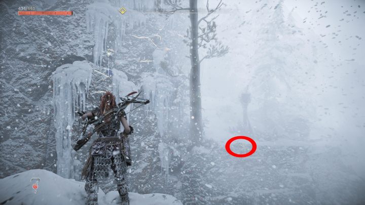 Zacznijcie się wspinać po skale, przy której zakończy się przerywnik filmowy - Horizon Forbidden West: Marsz Żołnierza (A Soldiers March) - solucja, opis przejścia - Horizon Forbidden West - poradnik do gry