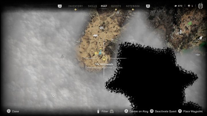 Żyrafa Piaskownica znajdziecie we wschodniej części regionu, idąc na południe od bazy - Horizon Forbidden West: Żyraf (Piaskownica) - lokalizacja - Horizon Forbidden West - poradnik do gry