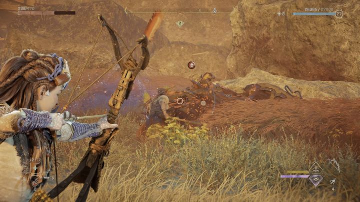 Po dotarciu na miejsce, pomóżcie Oseramce i zabijcie wszystkie atakujące ją maszyny - Horizon Forbidden West: Siła sygnału (Signal Spike) - solucja, opis przejścia - Horizon Forbidden West - poradnik do gry