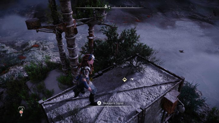 Gdy dotrzecie na górę, podejdźcie do iglicy i spróbujcie złapać sygnał - Horizon Forbidden West: Siła sygnału (Signal Spike) - solucja, opis przejścia - Horizon Forbidden West - poradnik do gry