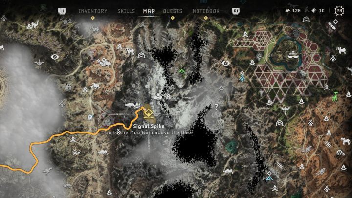Udajcie się w wyznaczone miejsce przy bazie - Horizon Forbidden West: Siła sygnału (Signal Spike) - solucja, opis przejścia - Horizon Forbidden West - poradnik do gry