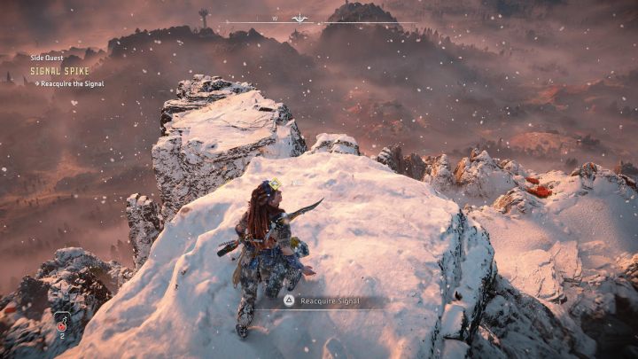 Dojdźcie do wyznacznika na mapie i spróbujcie złapać sygnał - Horizon Forbidden West: Siła sygnału (Signal Spike) - solucja, opis przejścia - Horizon Forbidden West - poradnik do gry