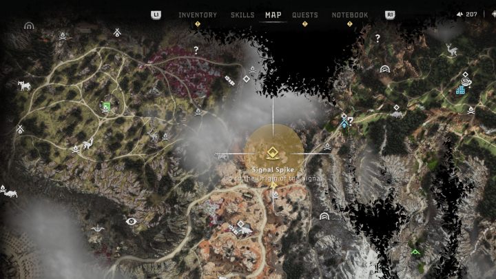 Udajcie się na północ od bazy, do źródła odnalezionego sygnału - Horizon Forbidden West: Siła sygnału (Signal Spike) - solucja, opis przejścia - Horizon Forbidden West - poradnik do gry