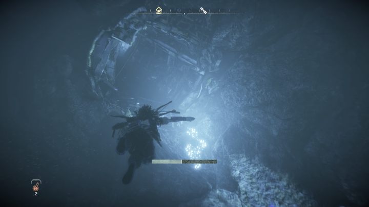 Zanurkujcie w wodzie i przepłyńcie przez tunel do źródła sygnału - Horizon Forbidden West: Siła sygnału (Signal Spike) - solucja, opis przejścia - Horizon Forbidden West - poradnik do gry