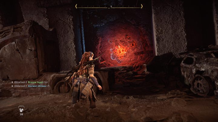 Idźcie do tunelu obok obozu Nigdzieś i podpalcie ognioskrę - Horizon Forbidden West: Granica opłacalności (Breaking Even) - solucja, opis przejścia - Horizon Forbidden West - poradnik do gry