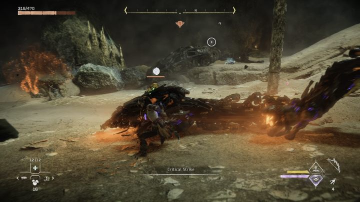 Chowając się za filarem, zestrzelcie wszystkie maszyny - Horizon Forbidden West: Granica opłacalności (Breaking Even) - solucja, opis przejścia - Horizon Forbidden West - poradnik do gry