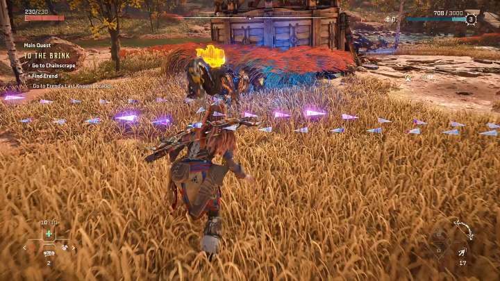 Do każdego przeciwnika możecie także podejść od tyłu (pamiętajcie o tym, aby ukucnąć) i nie wzbudzić w ten sposób żadnych podejrzeń - Horizon Forbidden West: Walka i skradanie się - Horizon Forbidden West - poradnik do gry