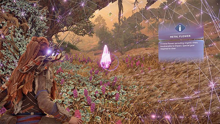 Metalowe kwiaty (Metal Flowers) są unikalnym rodzajem obiektów odnajdywanych na mapie świata i mogą one też kryć się za pytajnikami - Horizon Forbidden West: Czym są metalowe kwiaty (Metal Flowers)? - Horizon Forbidden West - poradnik do gry
