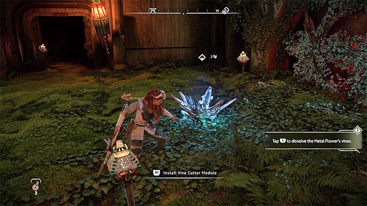 Gra pozwoli Wam od razu przetestować działanie przecinaka pnączy na jednym z metalowych kwiatów z tego samego kompleksu - Horizon Forbidden West: Czym są metalowe kwiaty (Metal Flowers)? - Horizon Forbidden West - poradnik do gry