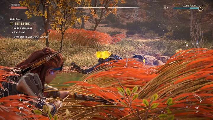 Aby włączyć spowolnienie czasu (koncentrację) w grze Horizon Forbidden West należy najpierw wycelować (L1), a następnie wcisnąć prawy drążek (R3) - Horizon Forbidden West: Spowolnienie czasu/Koncentracja - jak aktywować? - Horizon Forbidden West - poradnik do gry