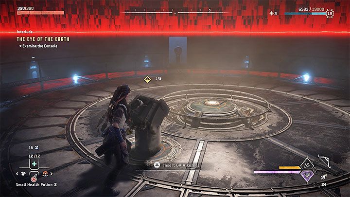 Wyruszcie balkonikami i dotrzyjcie do miejsca, w którym Aloy może automatycznie zjechać na linie - Horizon Forbidden West: Oko Ziemi (The Eye of the Earth) - solucja, opis przejścia - Horizon Forbidden West - poradnik do gry