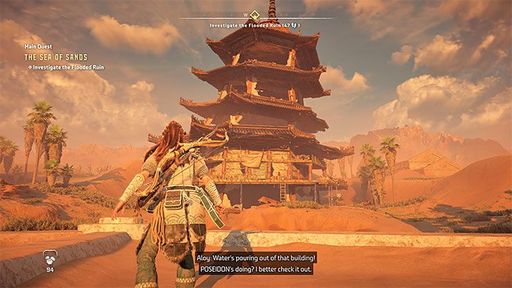 To jedno z 3 głównych zadań, którymi można zajmować się po złożeniu pierwszej wizyty w Bazie i odbyciu rozmów z GAJĄ w ramach głównej misji Oko Ziemi - Horizon Forbidden West: Morze piasku (The Sea of Sands) - solucja, opis przejścia - Horizon Forbidden West - poradnik do gry