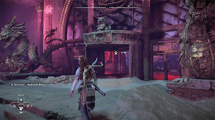 Wyruszcie z powrotem do centralnego obszaru, w którym zmierzyliście się z bossem - Horizon Forbidden West: Morze piasku (The Sea of Sands) - solucja, opis przejścia - Horizon Forbidden West - poradnik do gry