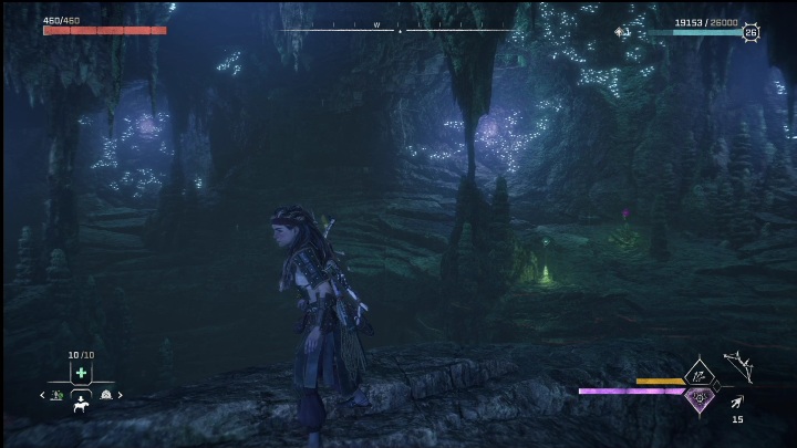 Znaczącym ułatwieniem jest korzystanie z fokusu (R3 w przypadku PS) - Horizon Forbidden West: Zatopione jaskinie - jak ukończyć? - Horizon Forbidden West - poradnik do gry