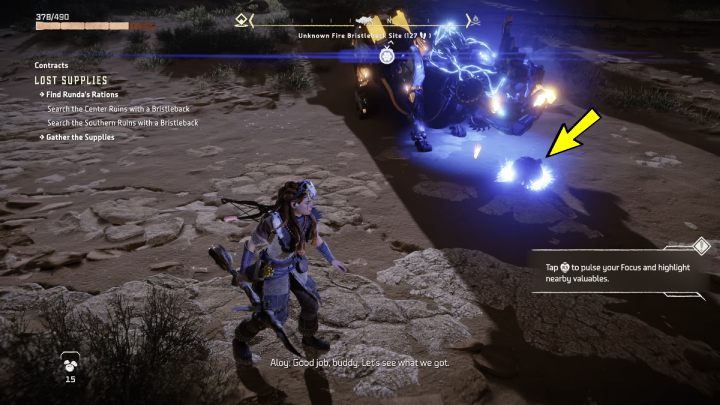 Udajcie się na najbliższe siedlisko śmigaczy i dosiądźcie jedną z maszyn - Horizon Forbidden West: Piaskownia (Stillsands) - lista wszystkich kontraktów - Horizon Forbidden West - poradnik do gry