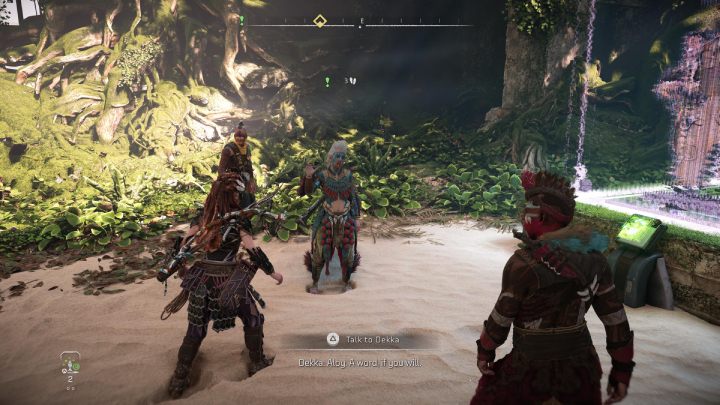 Porozmawiajcie z Dekką w Gaju Pamięci (Memorial Grove) - Horizon Forbidden West: Krew za krew (Blood for Blood) - solucja, opis przejścia - Horizon Forbidden West - poradnik do gry