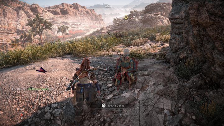 Spotkajcie się z Dekką w wyznaczonym miejscu, na południowy wschód od Gaju Pamięci - Horizon Forbidden West: Krew za krew (Blood for Blood) - solucja, opis przejścia - Horizon Forbidden West - poradnik do gry