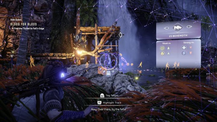 Uruchomcie fokus i przeskanujcie maszynę buntowników - Horizon Forbidden West: Krew za krew (Blood for Blood) - solucja, opis przejścia - Horizon Forbidden West - poradnik do gry