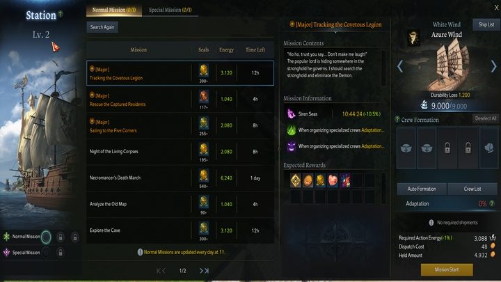 Na kolejnych poziomach stoczni otrzymacie dostęp do znacznie bardziej złożonych misji, które również będą trwały więcej czasu - Lost Ark: Twierdza (Stronghold) - Lost Ark - poradnik do gry